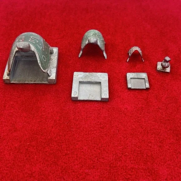 SET OF 4 VINTAGE RARE ANTIQUE OPIUM SCALE WEIGHTS Chinese 3 turtles 1 duck - Picture 8 of 9